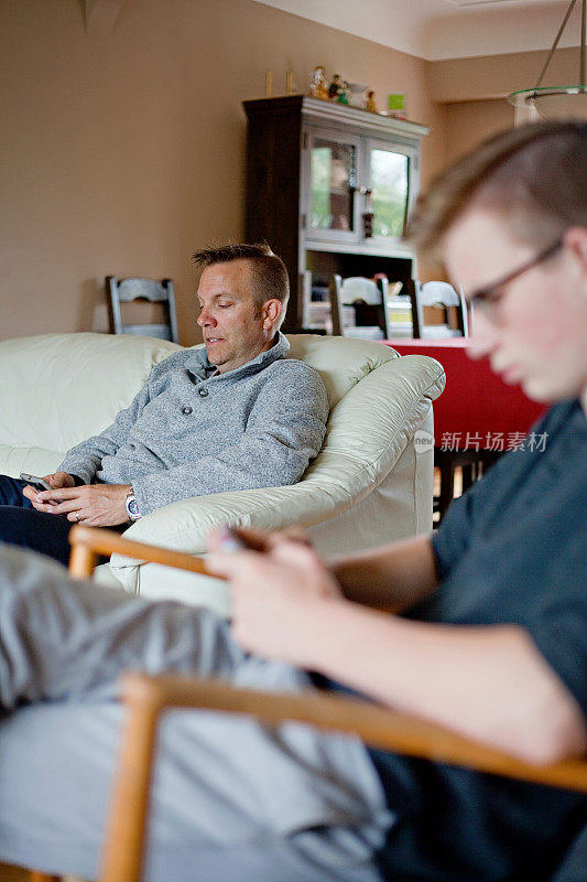 Father and Son Hanging Out